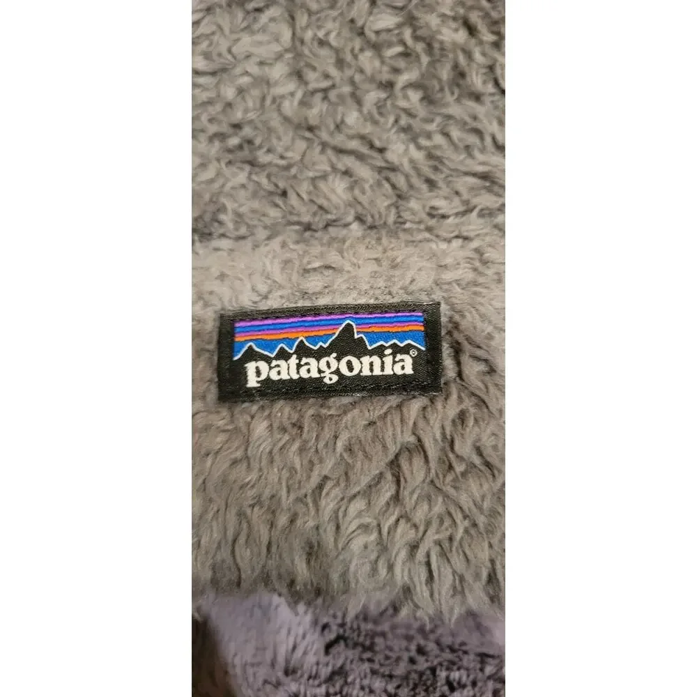 Patagonia Baby Furry Friends Hat 3-6 M Gray Fleece Bear Ears Infant Beanie Warm